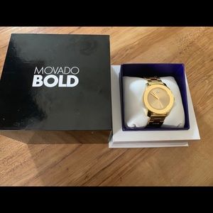 Movado BOLD Crystal & Goldtone Stainless Steel Wat